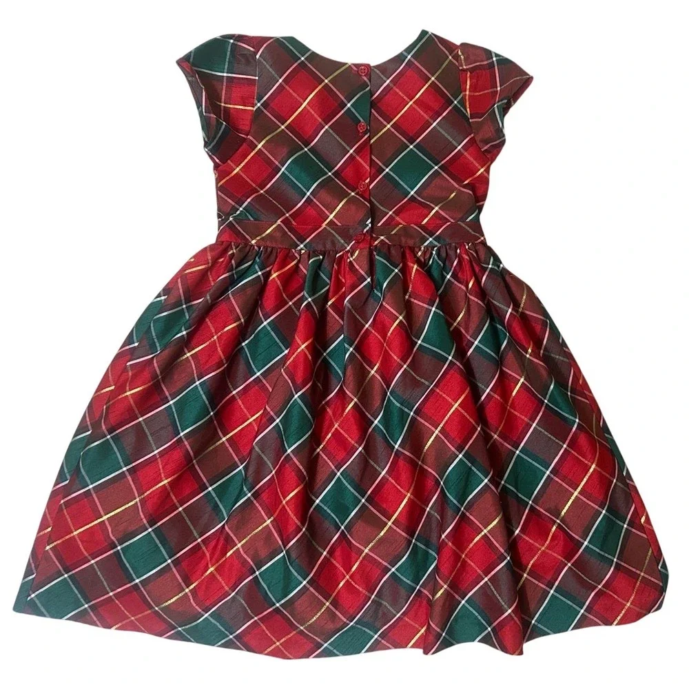 Gymboree Plaid Dress Girls Size 7 Red Excellent Holiday Christmas‎ Taffeta